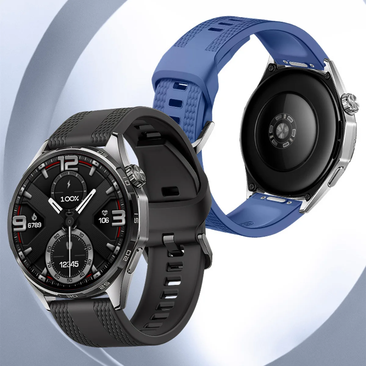 22mm Strap Suitable for Huawei Watch GT 7 6/GT 7 6Pro Soft and Durable Silicone Nylon Replacement Wristband for GT5 GT4 3 46mm