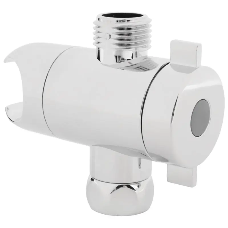 B23B 3 Way Shower Diverter With Hand Shower Cradle Faucet Overhead Spray Shower Tee Splitter Boom Adapter