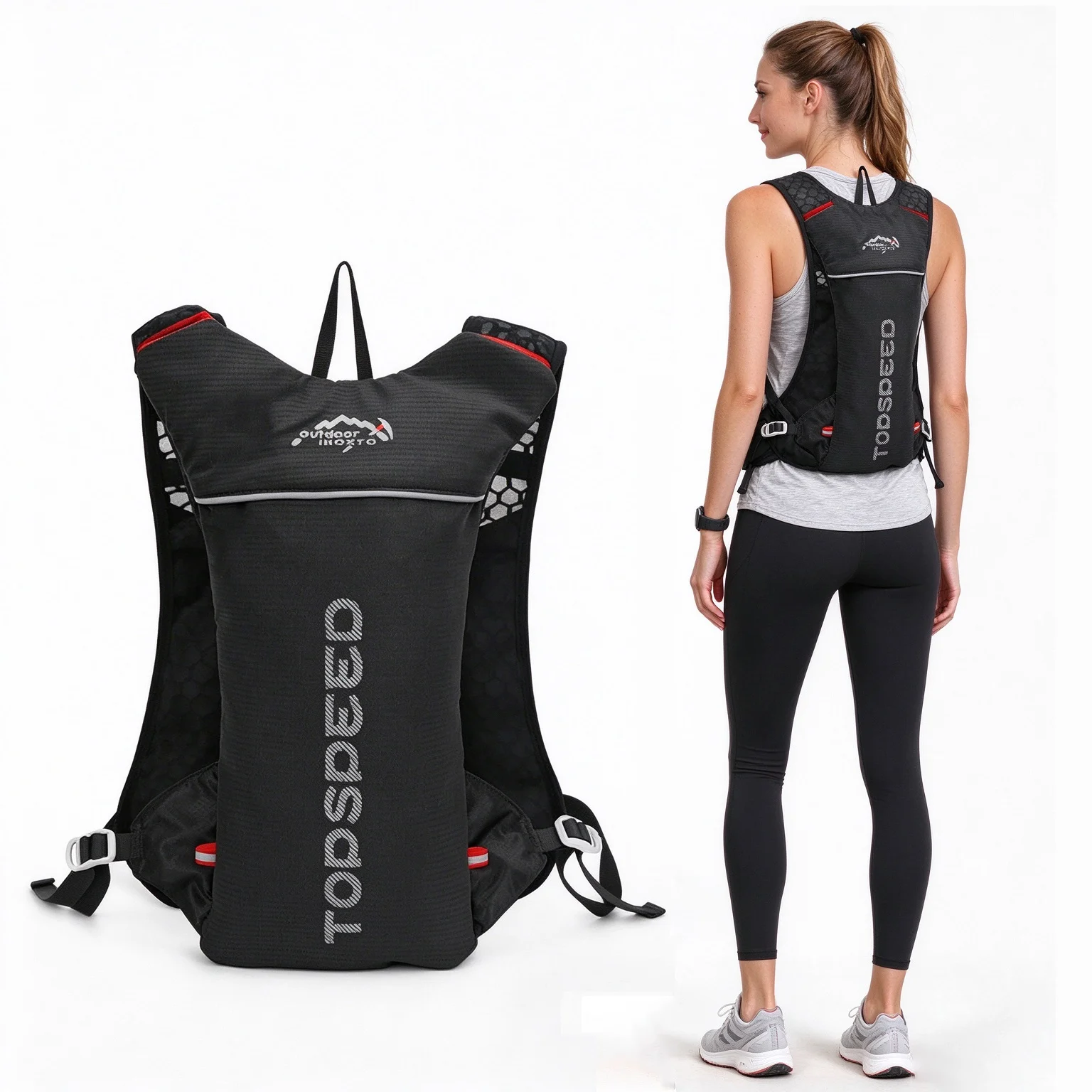 Trail Running Bag 5L Ultralight Backpack Hydration Vest Jogging Bag Men Breathable Marathon Bicycle Bag Fitness Running Backpack