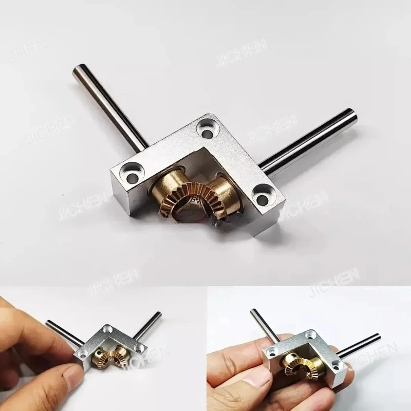 

4/5mm Mini Right Angle Rotator Small 90 Degree 1:1 Gearbox Bevel Gear Commutator Model Transmission Case
