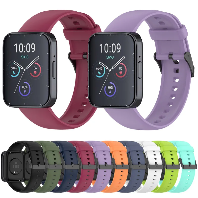 22mm Sport Silikon Strap Für SKG V9 Pro Armband Armband Für Amazfit Bip5 Unity Smart Armband Ersatz Zubehör