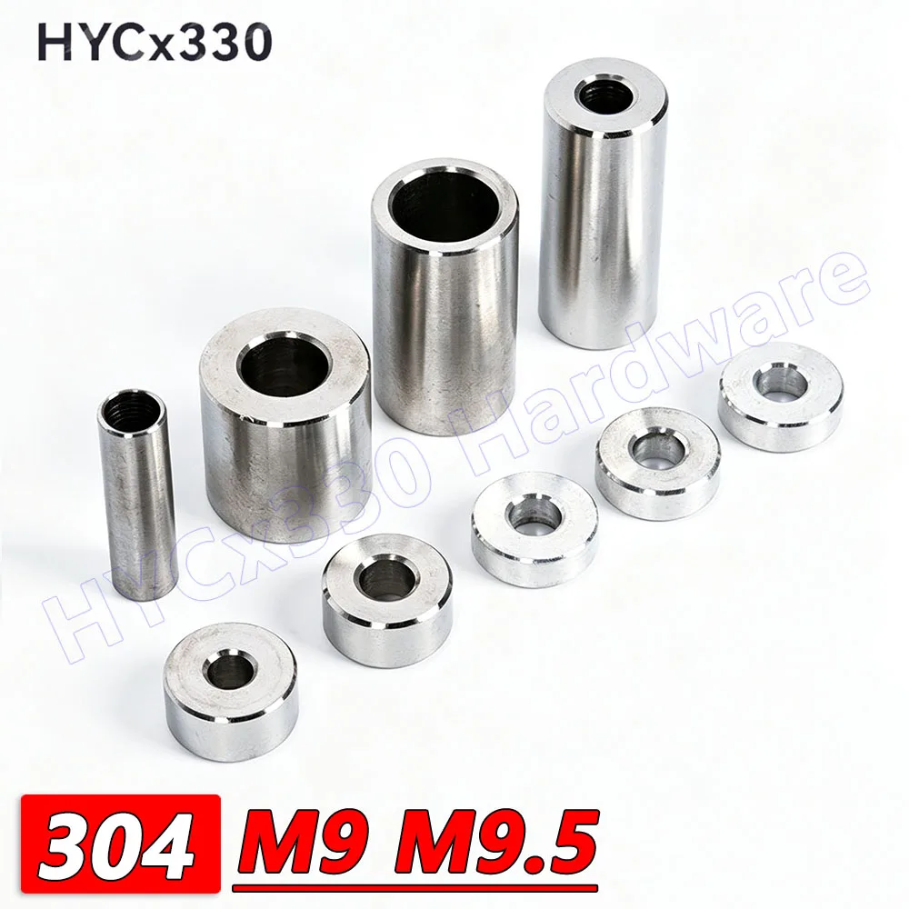 304 Stainless Steel M9 M9.5 Unthreaded Standoff Spacer, Hollow Isolation Column Bushing for DIY, 2-50mm Length Options