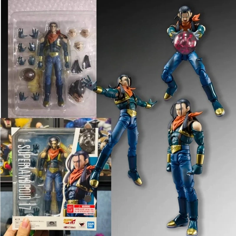 

В НАЛИЧИИ: Оригинальная коллекционная фигурка Bandai S.H.Figuarts Dragon Ball GT Super Android 17, аниме-фигурка, модель игрушки