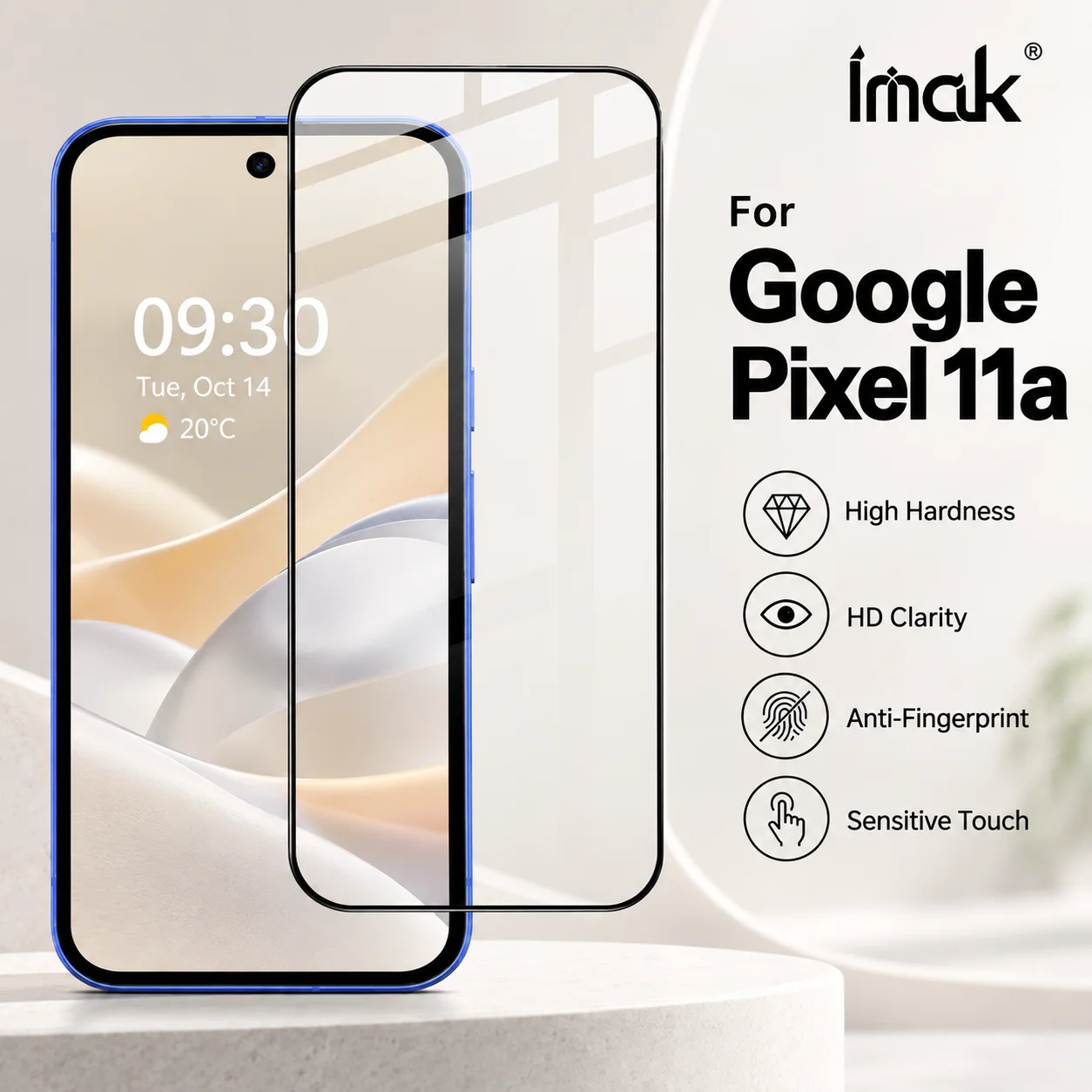 Tempered Glass For Google Pixel 11a Pixel11a Support Fingerprint Protector Film Anti Scratch FM0003
