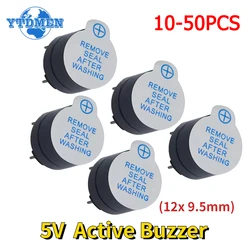 10-50pcs Active Buzzer 5V Magnetic Long Continous Beep Tone Alarm Ringer 12*9.5mm Mini Active Piezo Buzzers, for Arduino