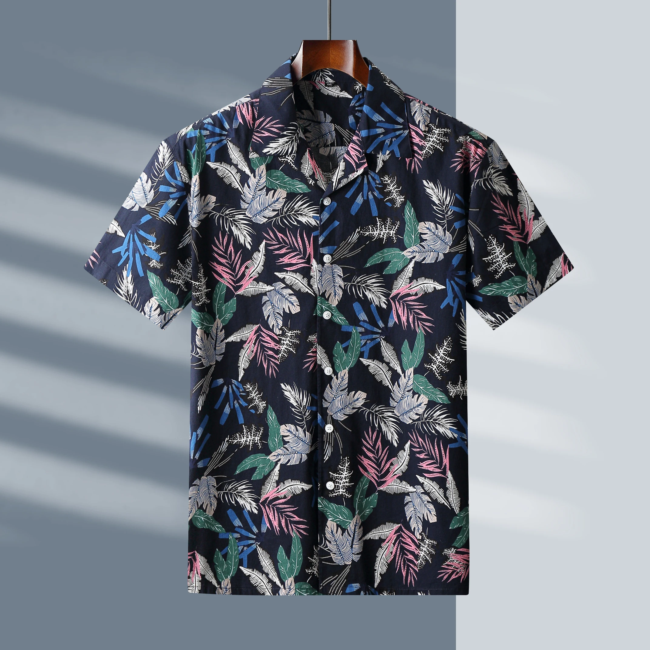 new products Men's Summer Short Sleeve Floral Shirt Fashion Thin Hawaiian Cotton Casual Men's Fashion Shirts XL 6XL 7XL 8XL