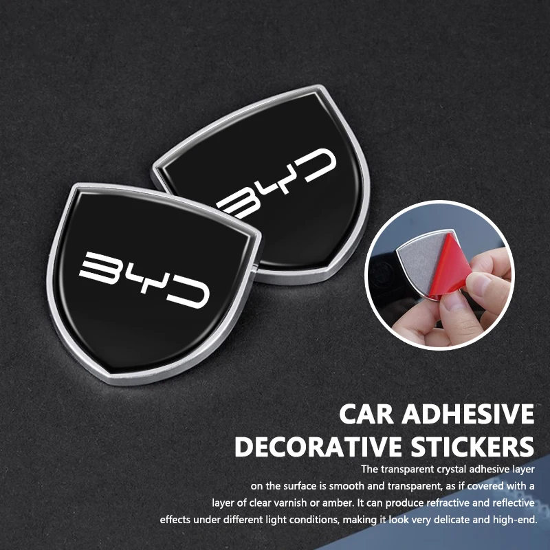 Metal Car Emblem Window Trunk Decorative Decals Auto Sticker Accessories For BYD F3 E6 Yuan Plus Atto F0 G3 I3 Ea1 Song Max Tang