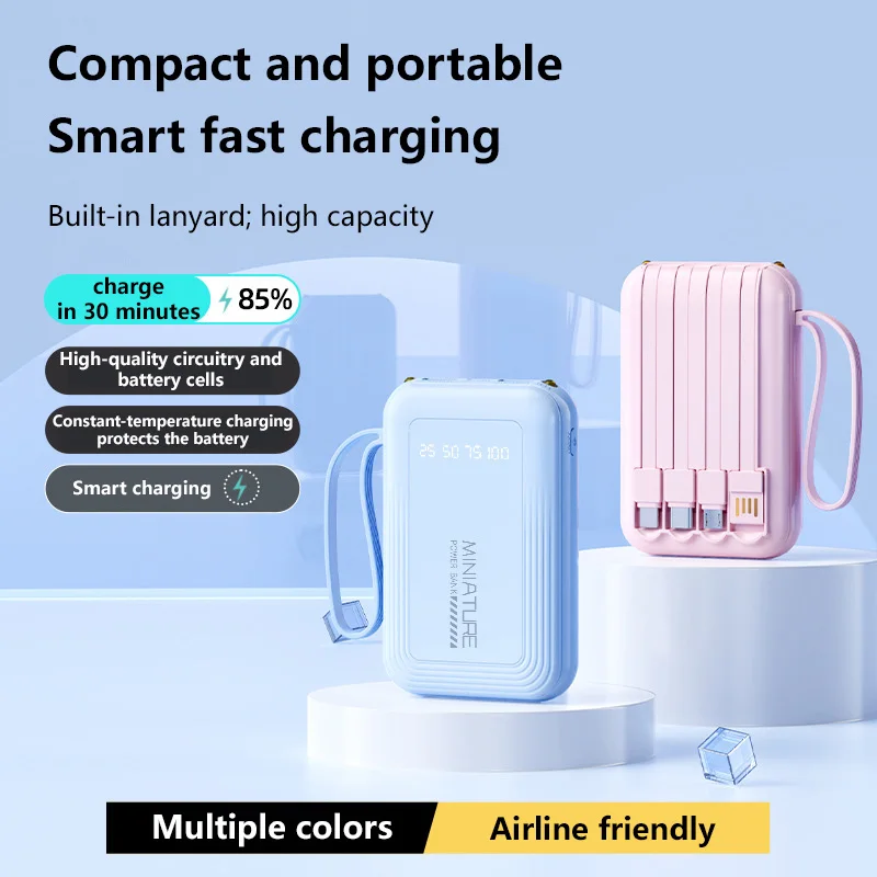50000mAh Powerbank Super Fast Charging Led Digital Display 4 In 1 Built In Cables Power Bank For iPhone Samsung Huawei 2026 view 4