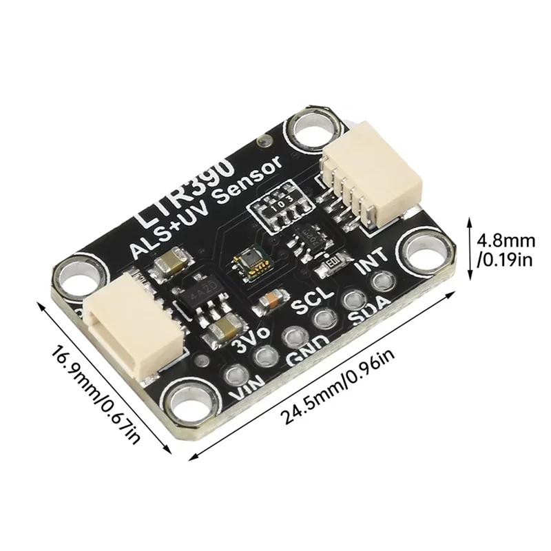Goed gemaakt-LTR390 UV-lichtdetectiesensor, 300 Nm tot 350 Nm, voor ultraviolette straaldetectie en weerexperimenten, I2C-interface