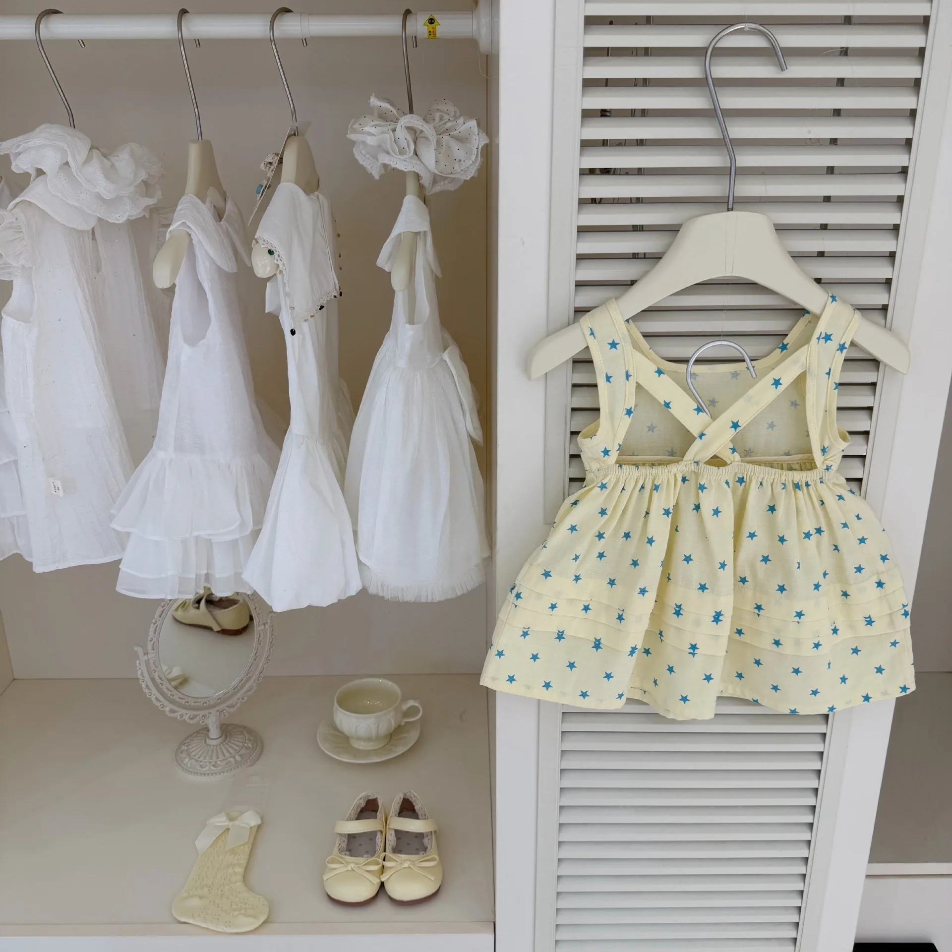 6 Months-3 Years Baby Girl Summer Dress Sweet Korean Star Print Comfortable Baby Casual Daily Outdoor Vacation Children's Dress