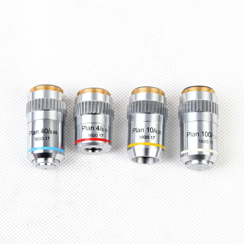 195 Flat-field Achromatic Objective 4X10X20X40X100X Accessories