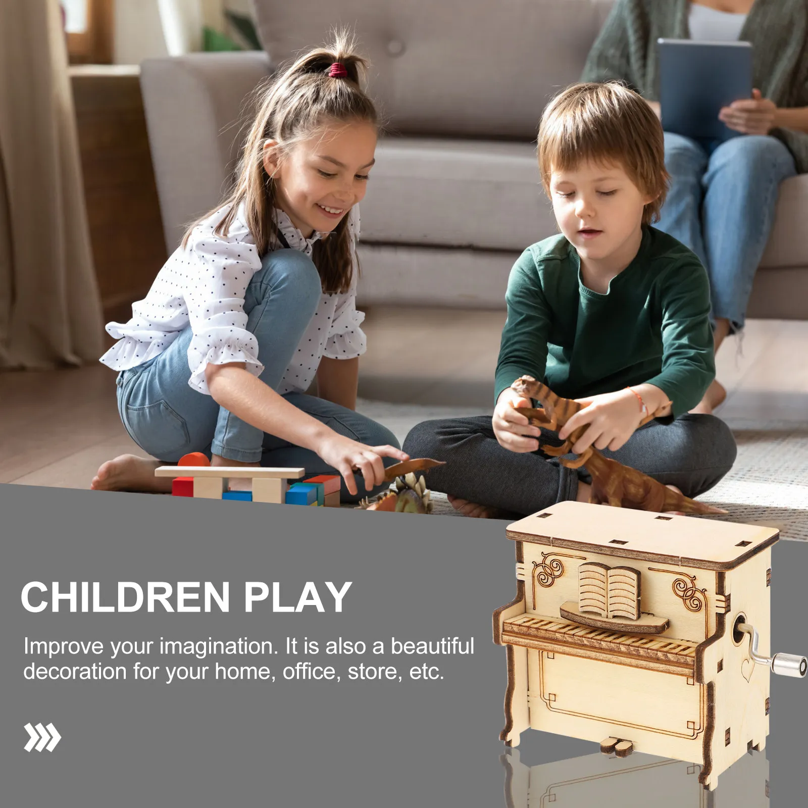 

Набор деревянных музыкальных шкатулок-пианино: 3D-пазл для самостоятельной сборки, развивающая игрушка для когнитивного развития, украшение ручной работы