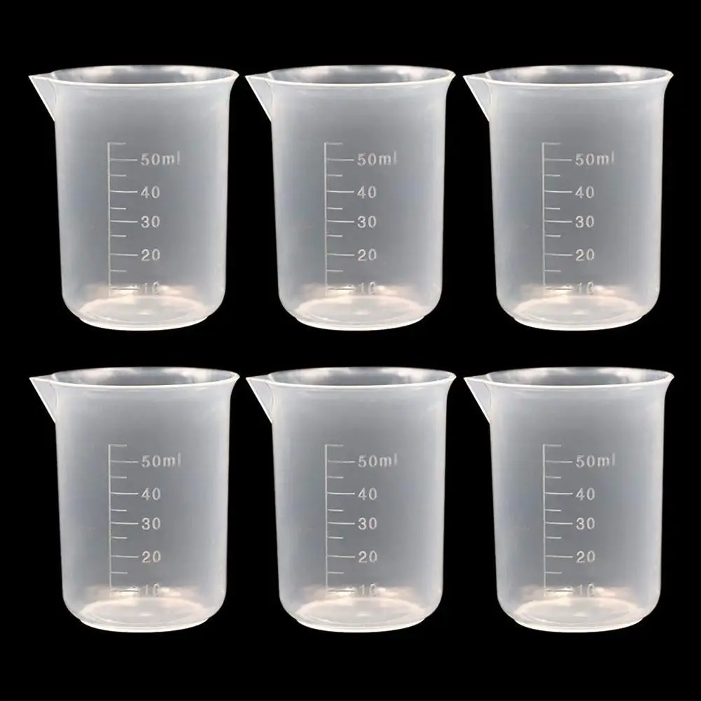 Transparent Scale Plastic Measuring Cup V Shape Mouth Laboratory Beakers Milk Tea Store Measuring Cup Volumetric Beaker Kitchen