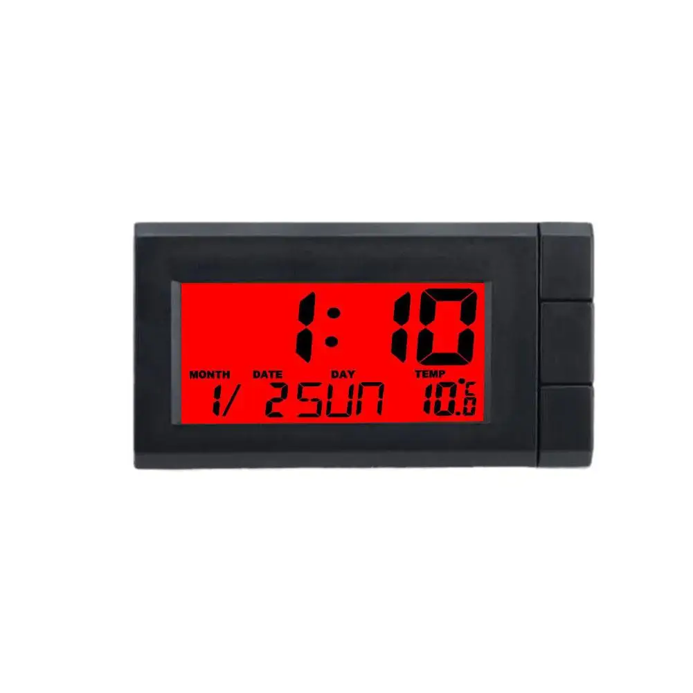 Reloj de Hora 3 en 1 para coche, calendario, temperatura, retroiluminación, accesorios, pantalla Digital, estilo LCD, Y0K3