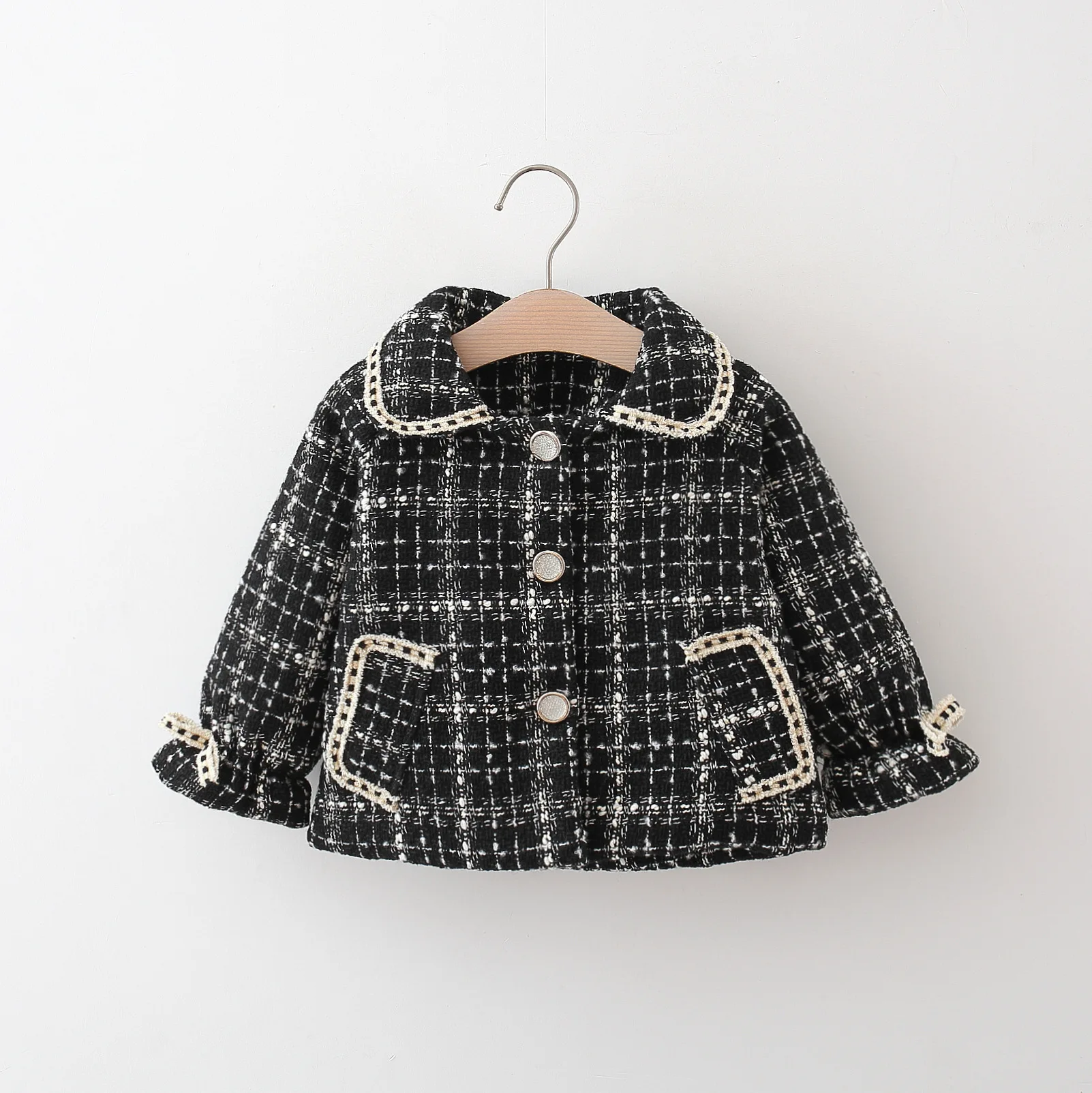 

Autumn And Winter New Korean Style Baby And Girl Coat, Plaid Long Sleeved Children'S Clothes For Babies Aged 9 Months To 3 Years
