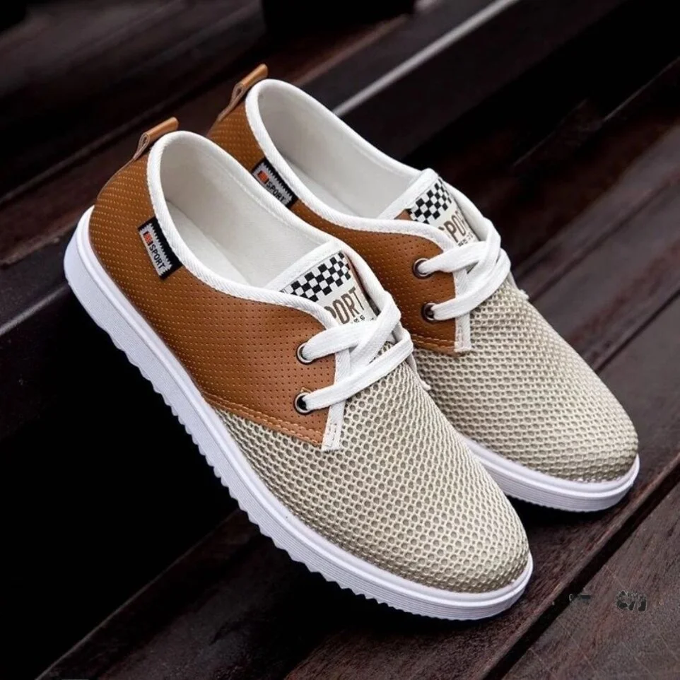Summer Mesh Men's Sports Casual Running Trend Shoes Korean Version Match All Canvas Board Shoes Breathable Cloth Shoes