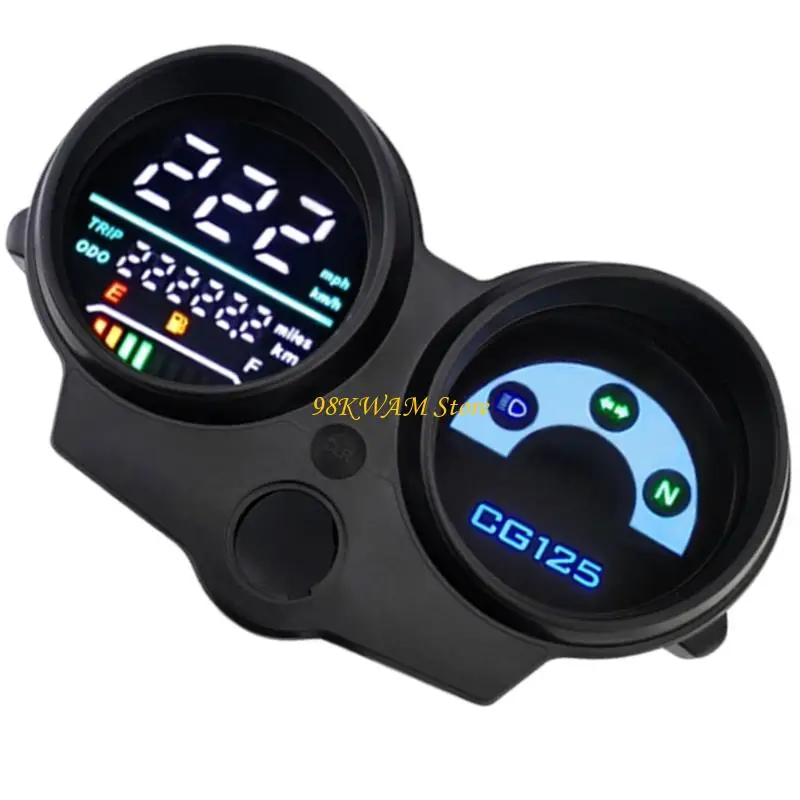 

68UF Motorcycle Digital Dashboard Speedometer Tachometer with Light Display