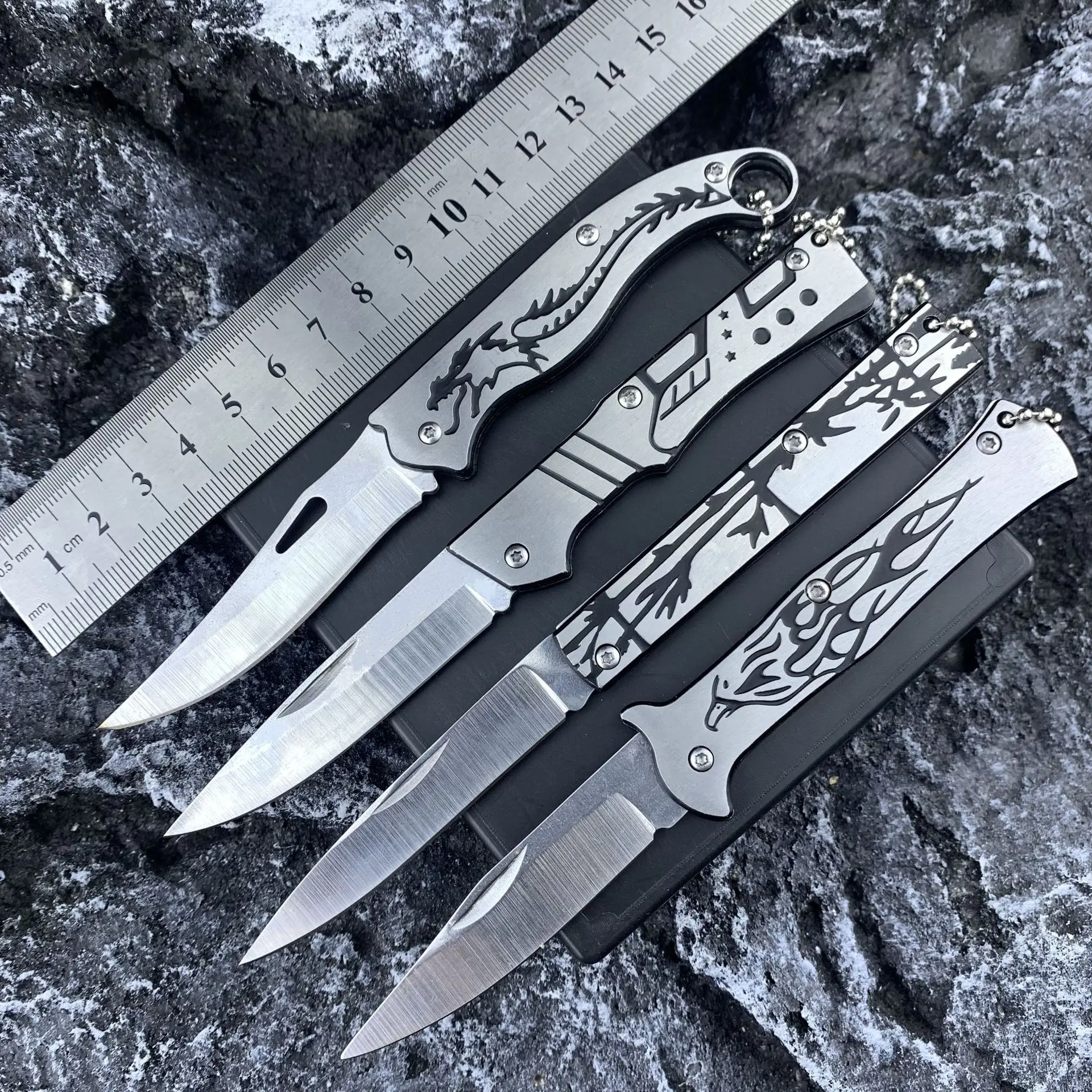 Folding fruit knife - outdoor portable stainless steel knife - Mini Seiko multi-functional open express special small knife