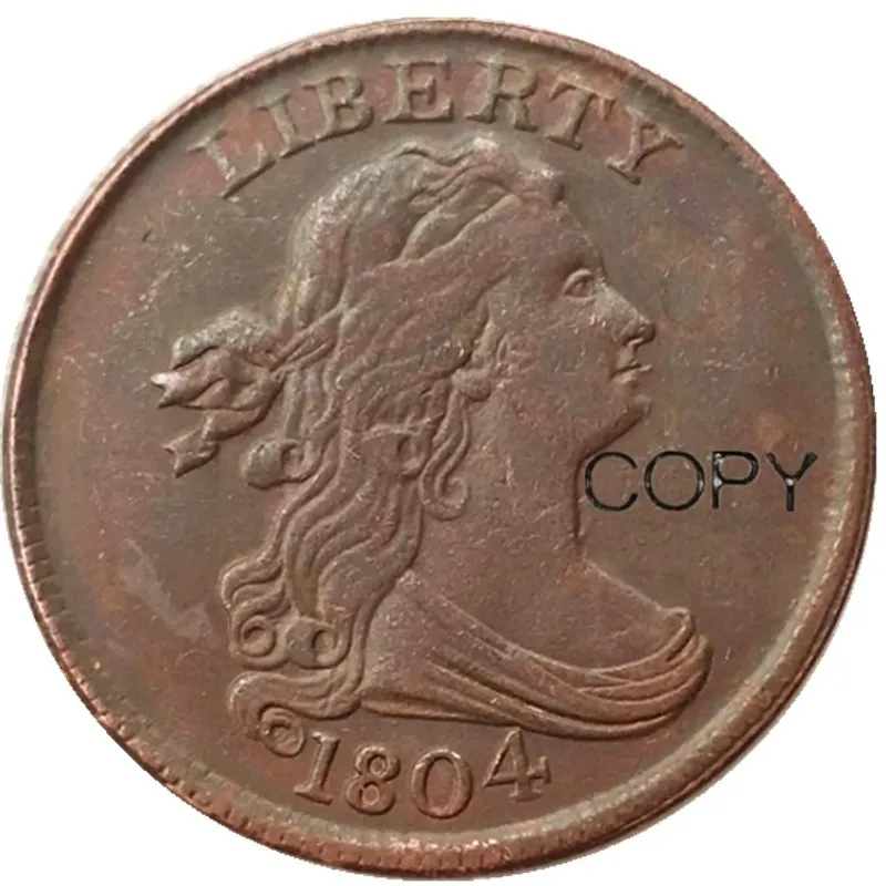US 1800-1808 Optional Draped Bust Half Cent Copper Copy Decorate Coin