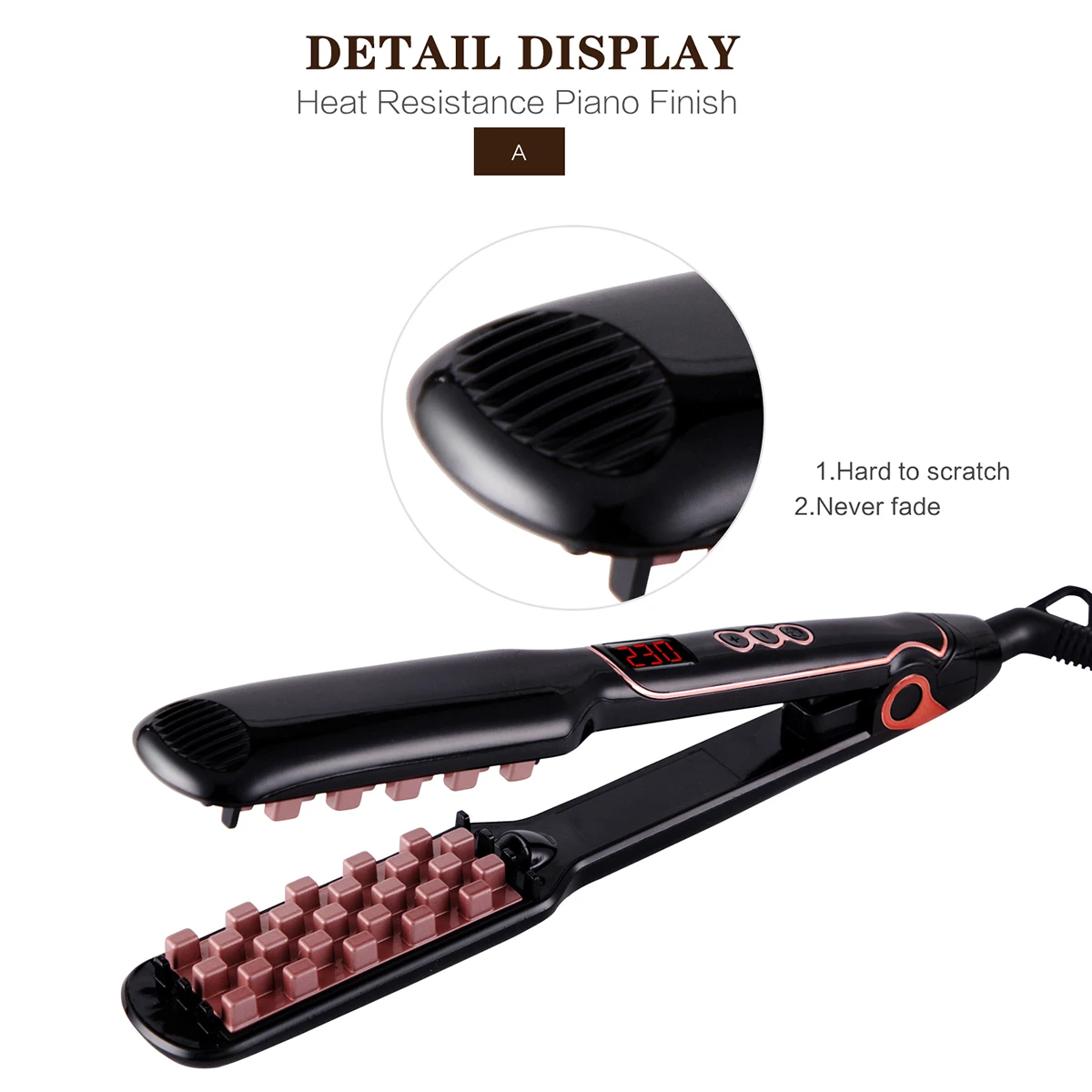 Flat Iron Straightener ผม Curling Irons แหนบผมลูกฟูก Crimper Volumizing เหล็กยืดผมเซรามิค Curler
