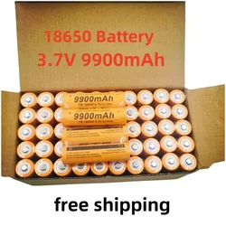 100%New 18650 Battery 3.7V 9900 MAH Rechargeable Lithium Ion Battery Is A New High-quality LED Hot Flashlight  Battery Wholesale