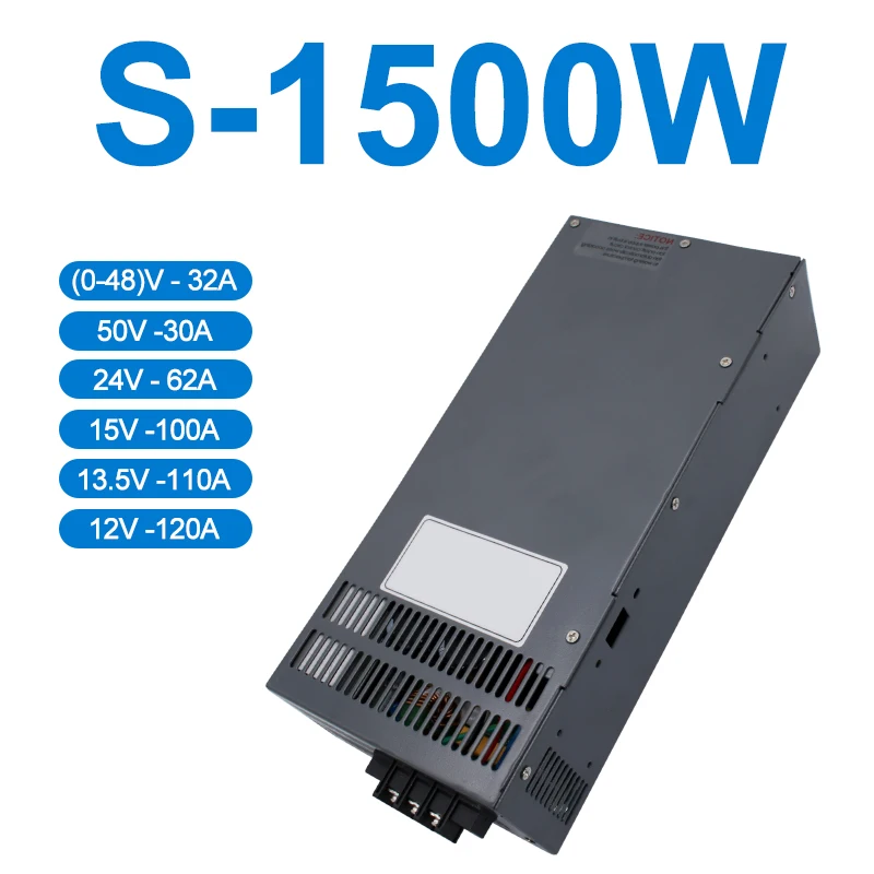 

1500 W switching power supply, industrial motor high-power power supply adjustable DC high-power power supply with display