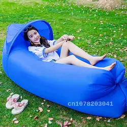 Sofá cama inflable para exteriores, cama plegable portátil, protección solar, sombreado