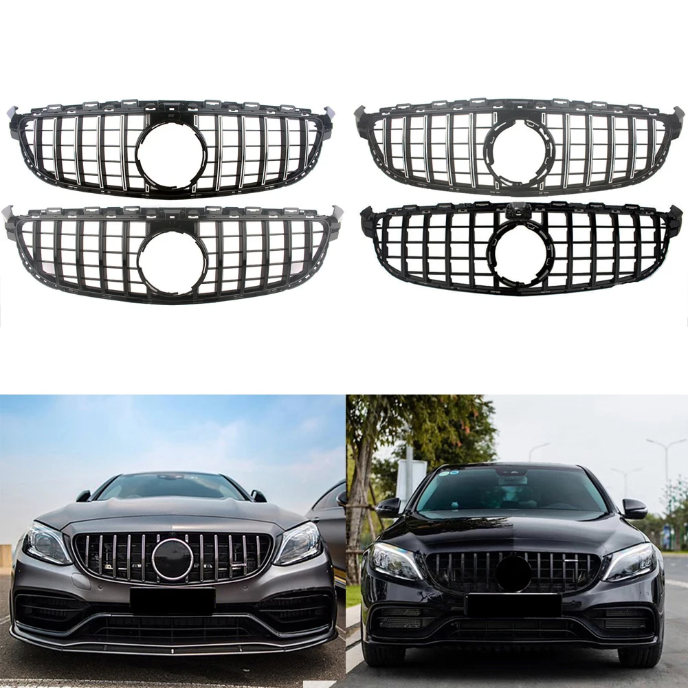 Верхняя решетка капота в стиле GT-R, решетки радиатора для Mercedes-Benz W205 C63 AMG 2015-2018 2019 2020 2021