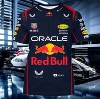 Oracle Red Bull Racing F1 Men's Max Verstappen Motorcycle Driver T-shirt Navy Blue _ 2025 Adult Speed Drying Comfortable T-shirt