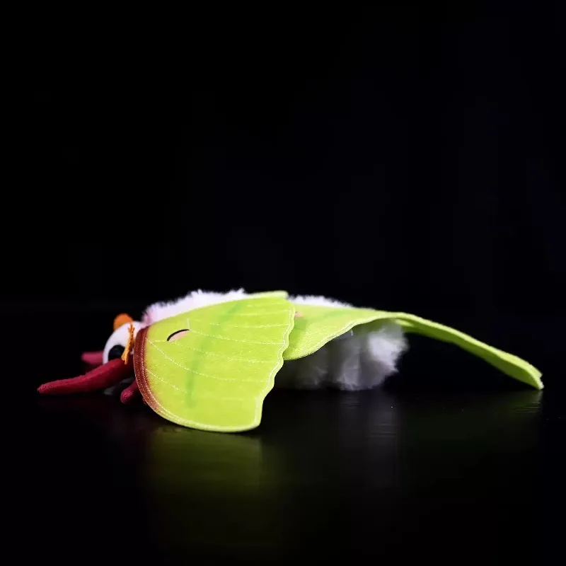 Everbright Store Insect Collection Green-tailed Silkworm Moth Plush Toy Doll Moth Doll