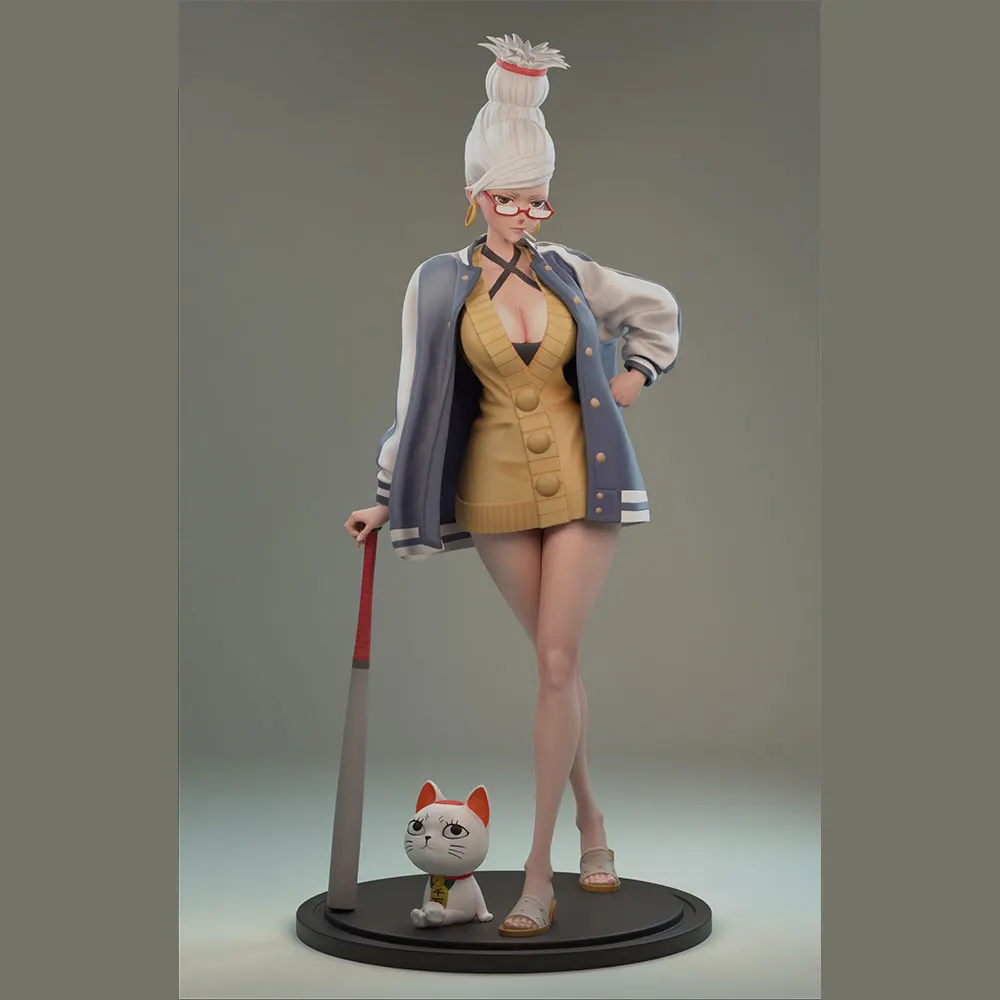 1/24 Anime Character Statue GK Miniature 3D Printed Gray Model Figurine DIY Doll Model Unassembled And Unpainted