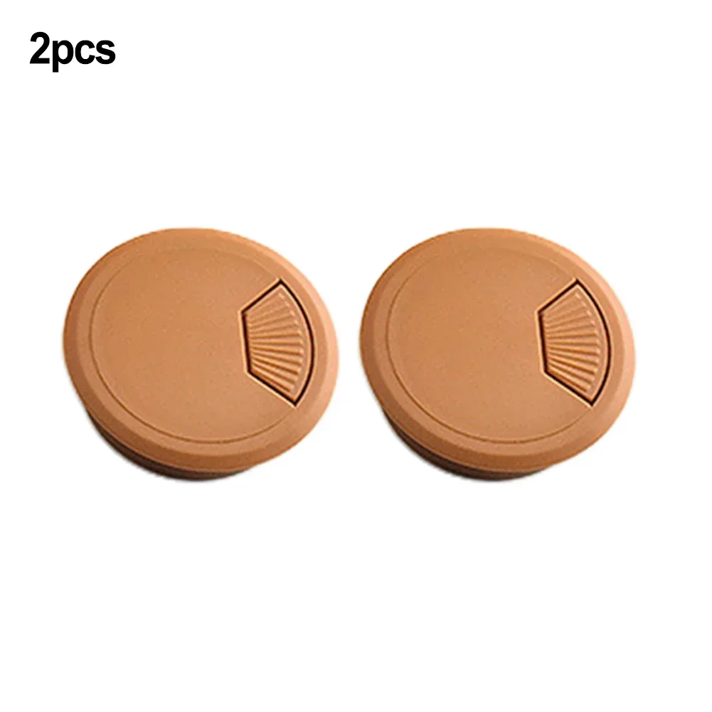 Cable Hole Cover Table Tidy Wire 2pcs Cabinet Computer Desk Decorate Grommet Hardwarereplacement Offices Parts