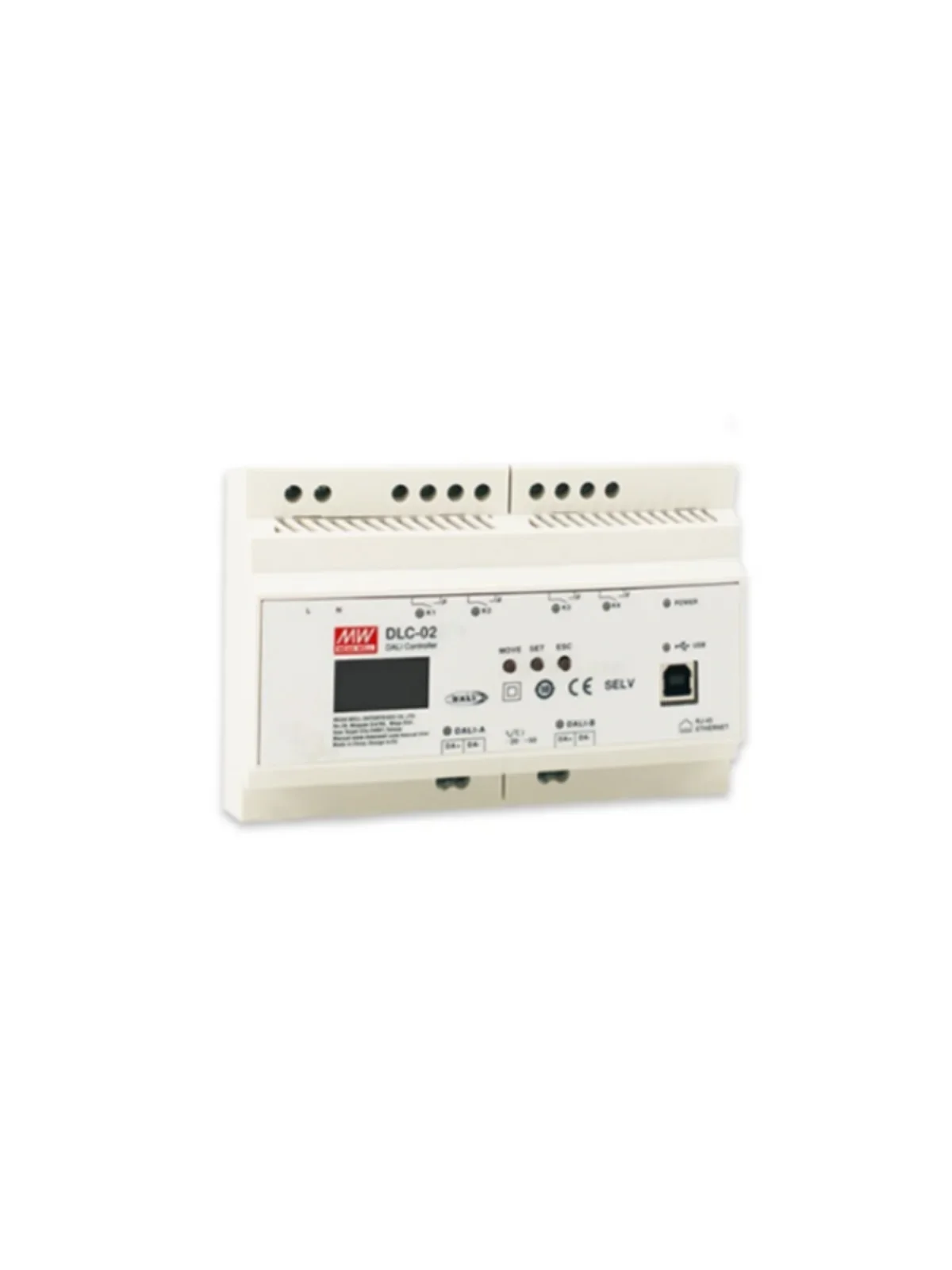 DLC-02 Taiwan Mingwei Power Supply DALI Digital Lighting Controller /-KN KNX To DALI-2 Gateway