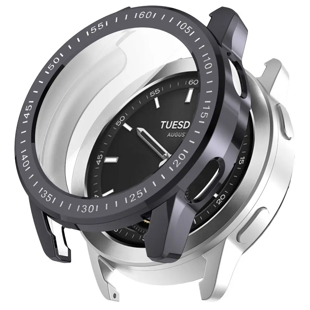 Nieuwe volledige dekking TPU-hoes Bumper Horlogeband Screenprotector Slimme accessoires Beschermende schaal voor Xiaomi Watch S3