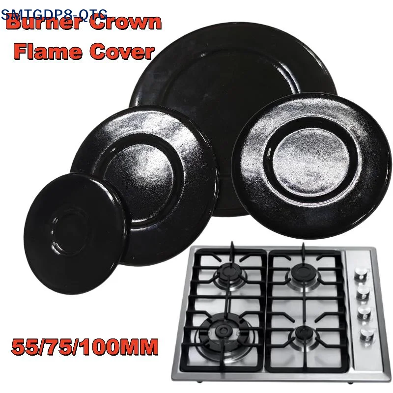 NEW 1/3PCS Universal Burner Hat Set Oven Hob Gas Burner Crown Flame Cap Cover Cookers Cast Iron Stove Head Concave Iron Cover