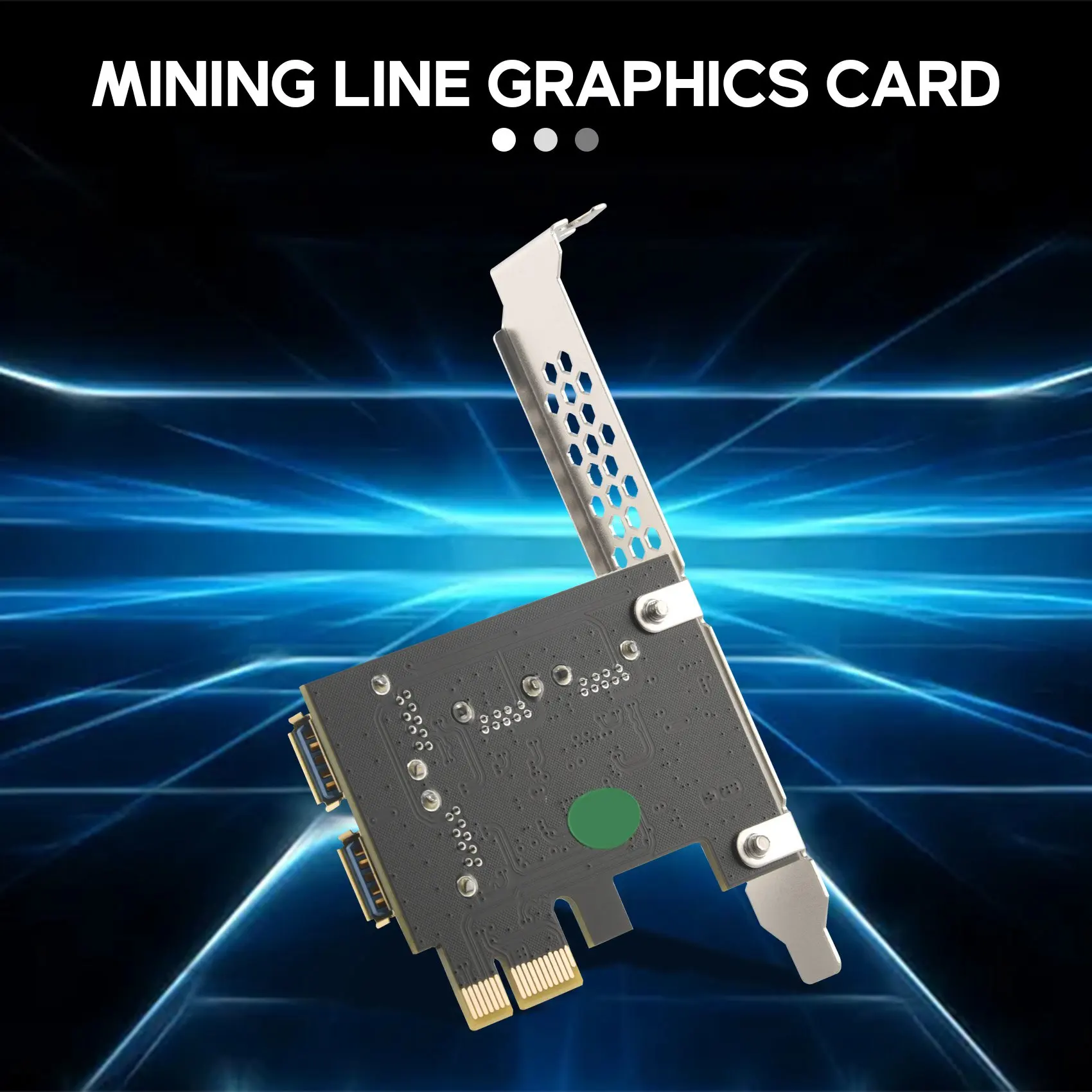 SuperSuper New 4 Ports PCIe Riser Adapter Board PCI-E 1x to 4 USB 3.0 PCI-E Rabbet GPU Riser Extender Ethereum  Hot Sale