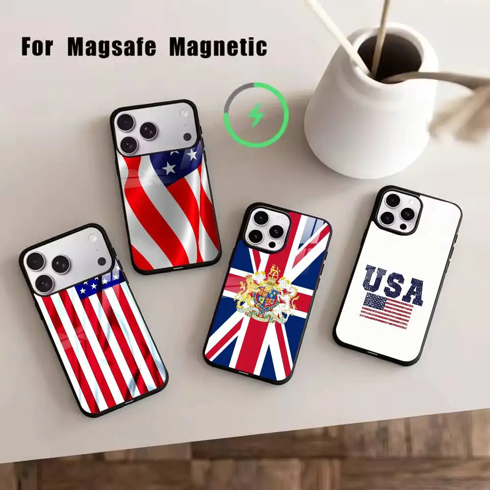 The American flag  Phone Case For iPhone17,16,15,14,13,12,11 Plus,Pro Magnetic For Magsafe Wireless Charging