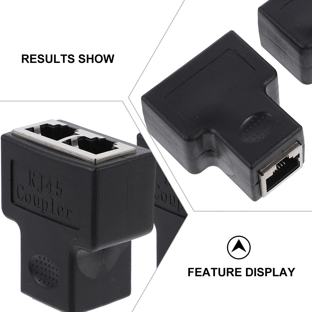 

Ethernet Splitter Plastic Durable Network Connector Adapter 1 to 2 Port Ethernet Splitter Coupler for Home Office