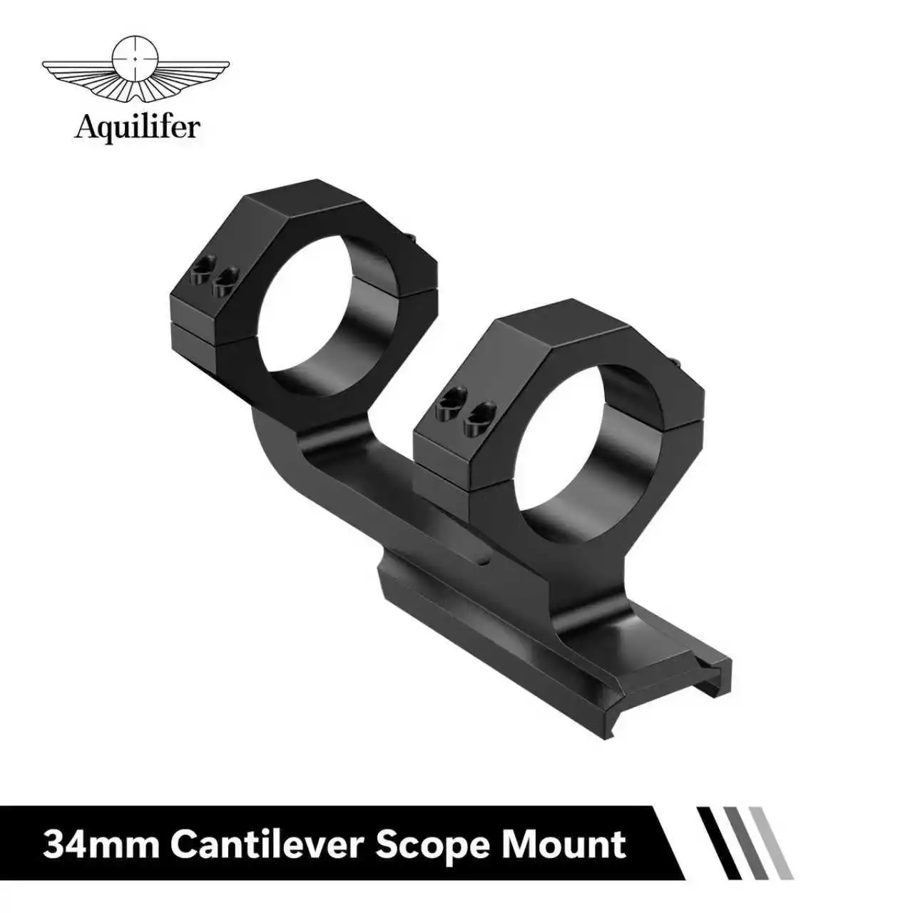 

Aquilifer 34mm Cantilever Mount One-Piece Offset Picatinny Tactical Dual Ring Lightweight CNC Aluminum for Riflescope