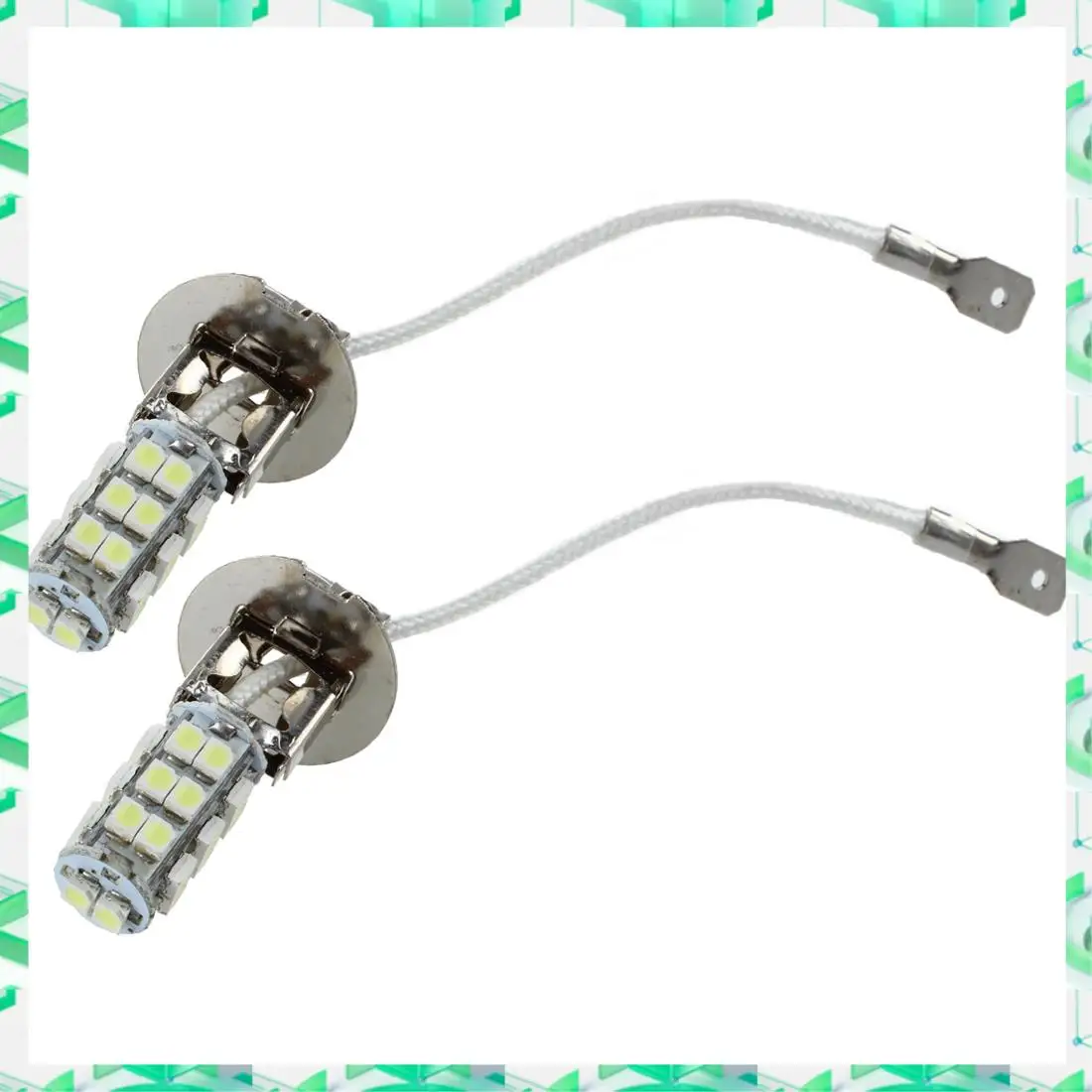 

FIZP 2 X Car H3 26 SMD 3528 LED Xenon White Headlight Fog Head Light Lamp Bulb 12V 3W