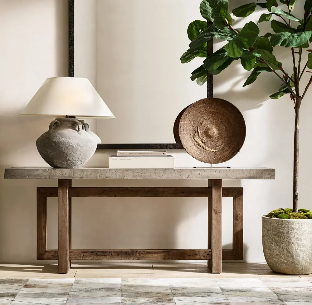 

Luxury Customizable Tables Rustic Frame Reclaimed Living Room Furniture Wood Console Tables