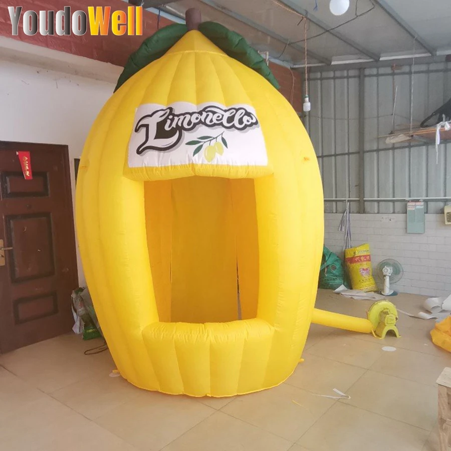 

Customizable 3-meter-high Inflatable Fruit And Lemon Booth Tent Yellow Printed With Words Used For Decoration And Product Sales