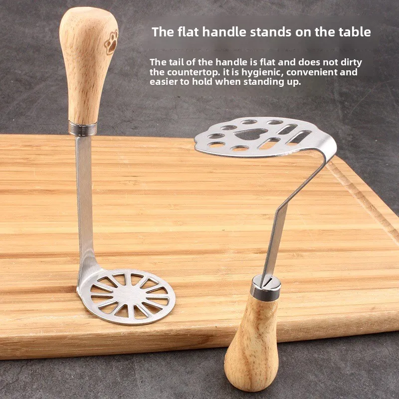 مكبس هريس الدب الصغير، أداة ضغط هريس من الفولاذ المقاوم للصدأ بدرجة الطعام، جهاز ضغط هريس البطاطس #3