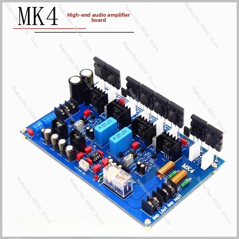 Mk4 audiophile amplifier board, hi-fi grade high-end integrated amplifier, dual-channel with protection, adjustable class