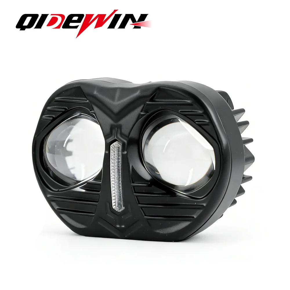 Pharaoh motorcycle spotlights, super bright paving white and yellow double-light RGB electric vehicle spotlights