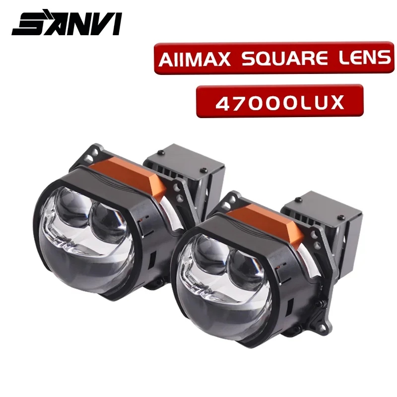 

SANVI A11max Square Bi Led Projector Hyperboloid Lens Headlights for Hella 3R G5 Car Headlights Matrix Lens Auto Accessories