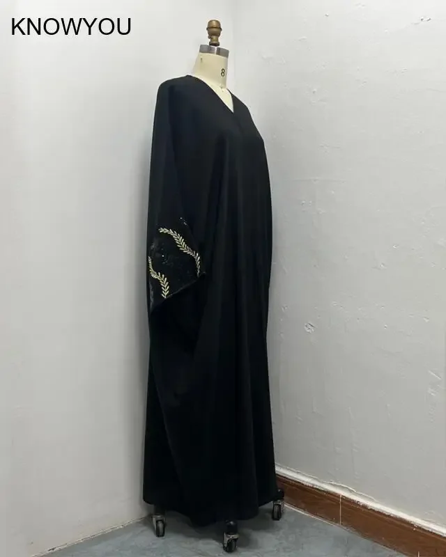 Beading Embroidery Cardigan Ramadan Abayas Morocco Kaftan Vestidos Women Dress Abaya Dubai Eid Muslim Party Largo Arab Long Robe - Image 6