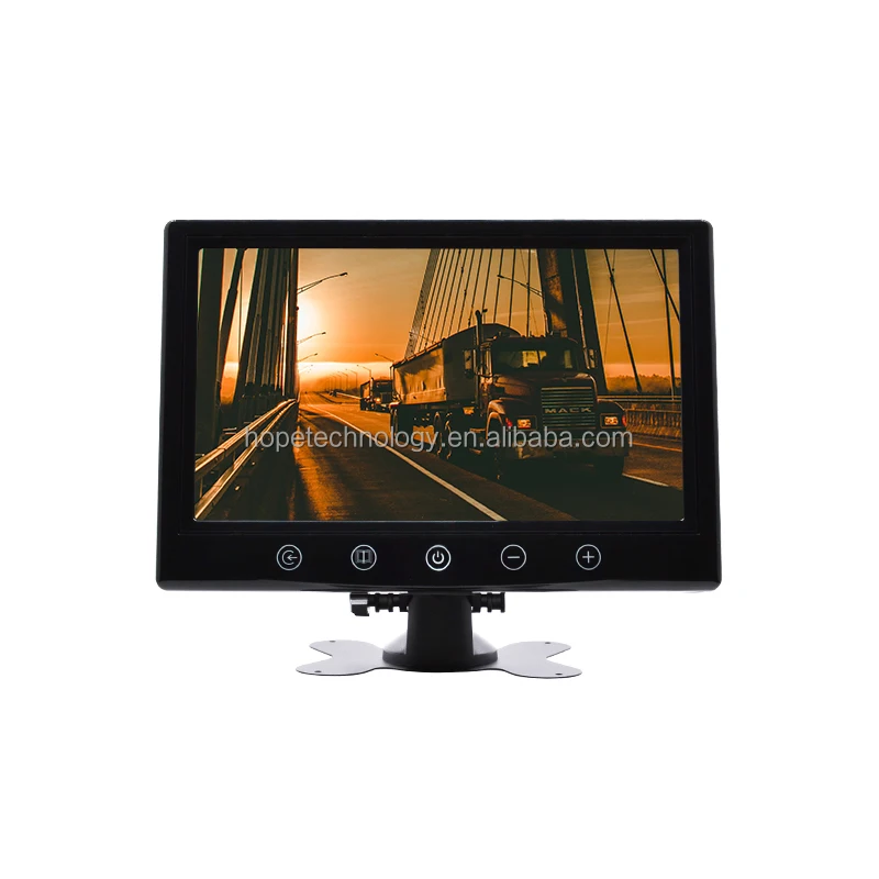 Touch Screen 4 Channels AV Video Input 9 Inches TFT Truck Monitor with Sunshade