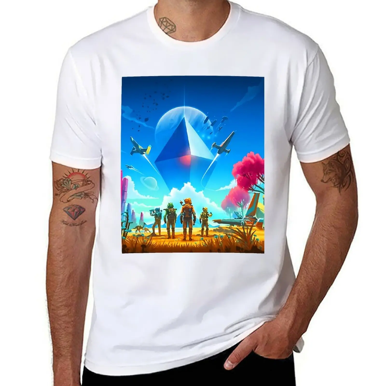

No Mans Sky T-Shirt man t shirts for men men t shirt cotton 100% anime t shirts oversize T-shirt