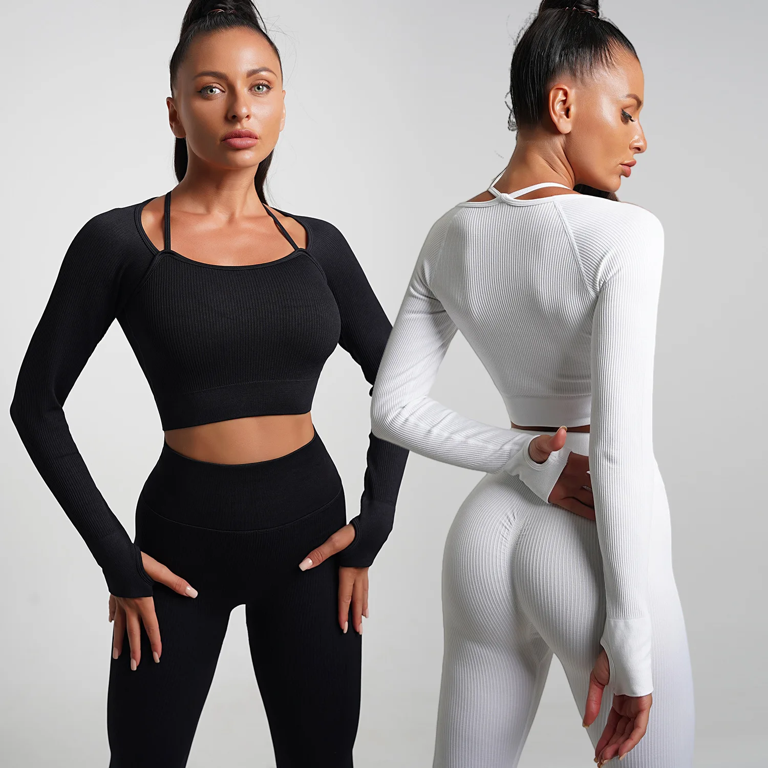 Yoga Set Sportswear Woman gym Gym Set Outfits Leggings Set Women Sexy One Shoulder Sports Bra Yoga Tights Pants Fitness Suit